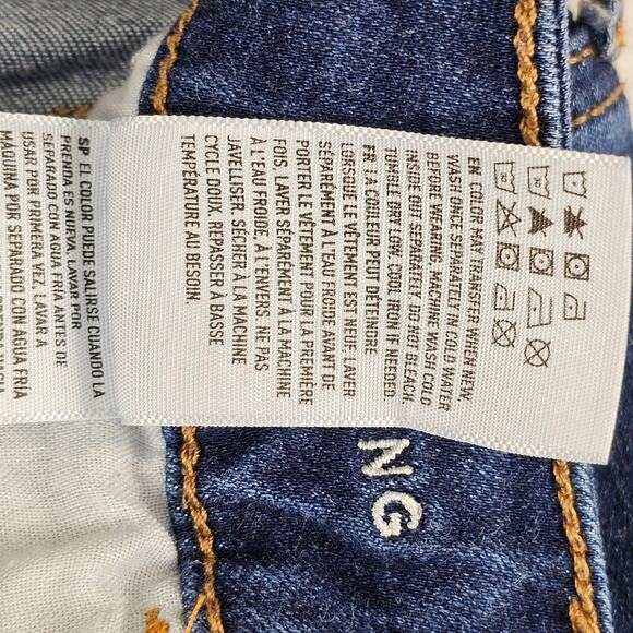 American Eagle Jeans Size 2 Womens Super Stretch Jegging Distressed Raw Hem - Picture 15 of 16